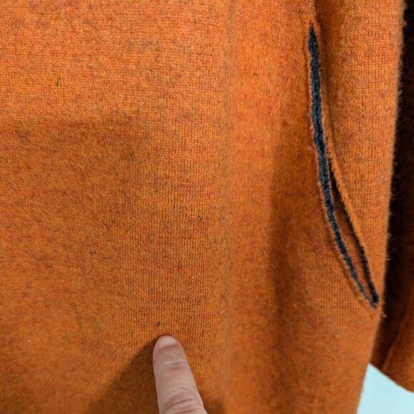 Eileen Fisher Cardigan Jacket Womens Size Medium Orange Merino Wool Blend - Picture 6 of 16